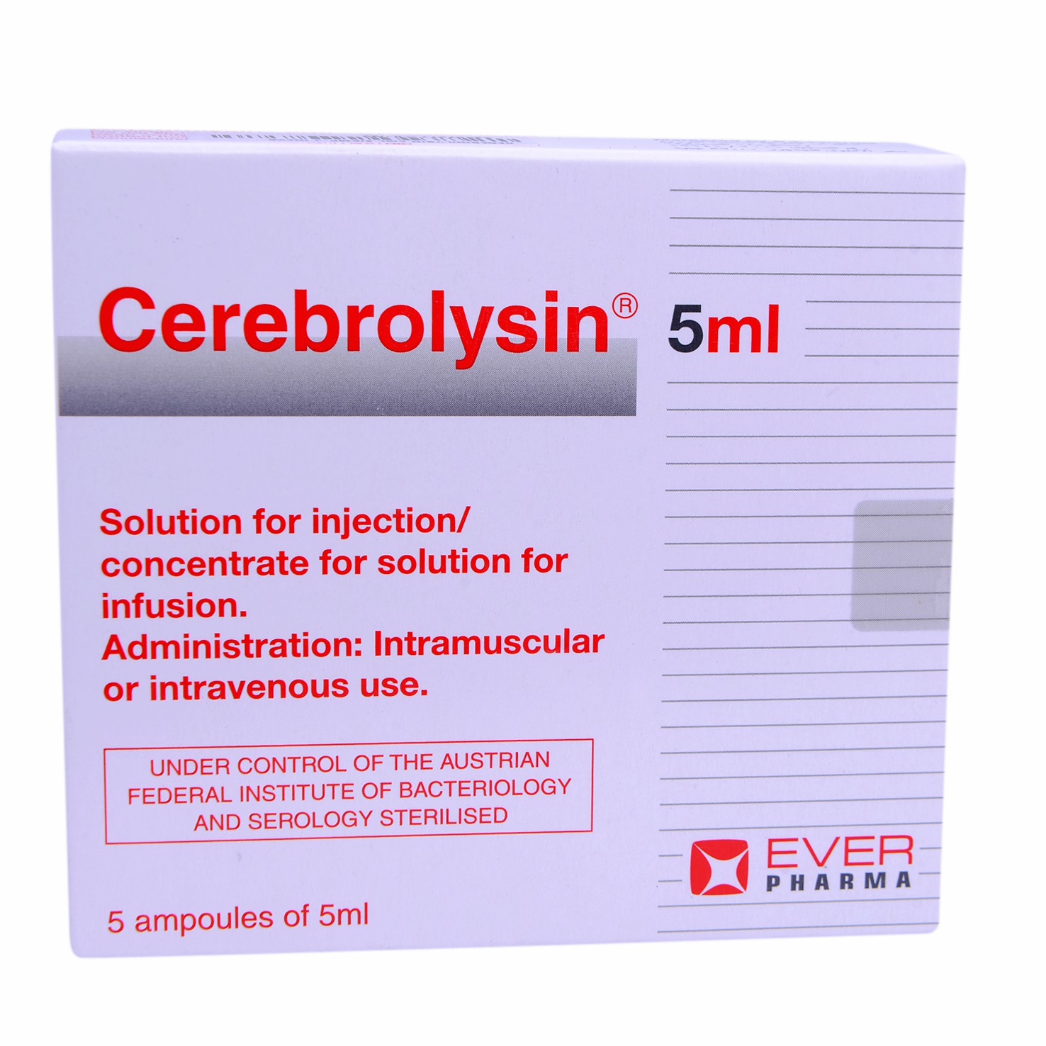 Cerebrolysin 5ml 5 Ampoules image number 0