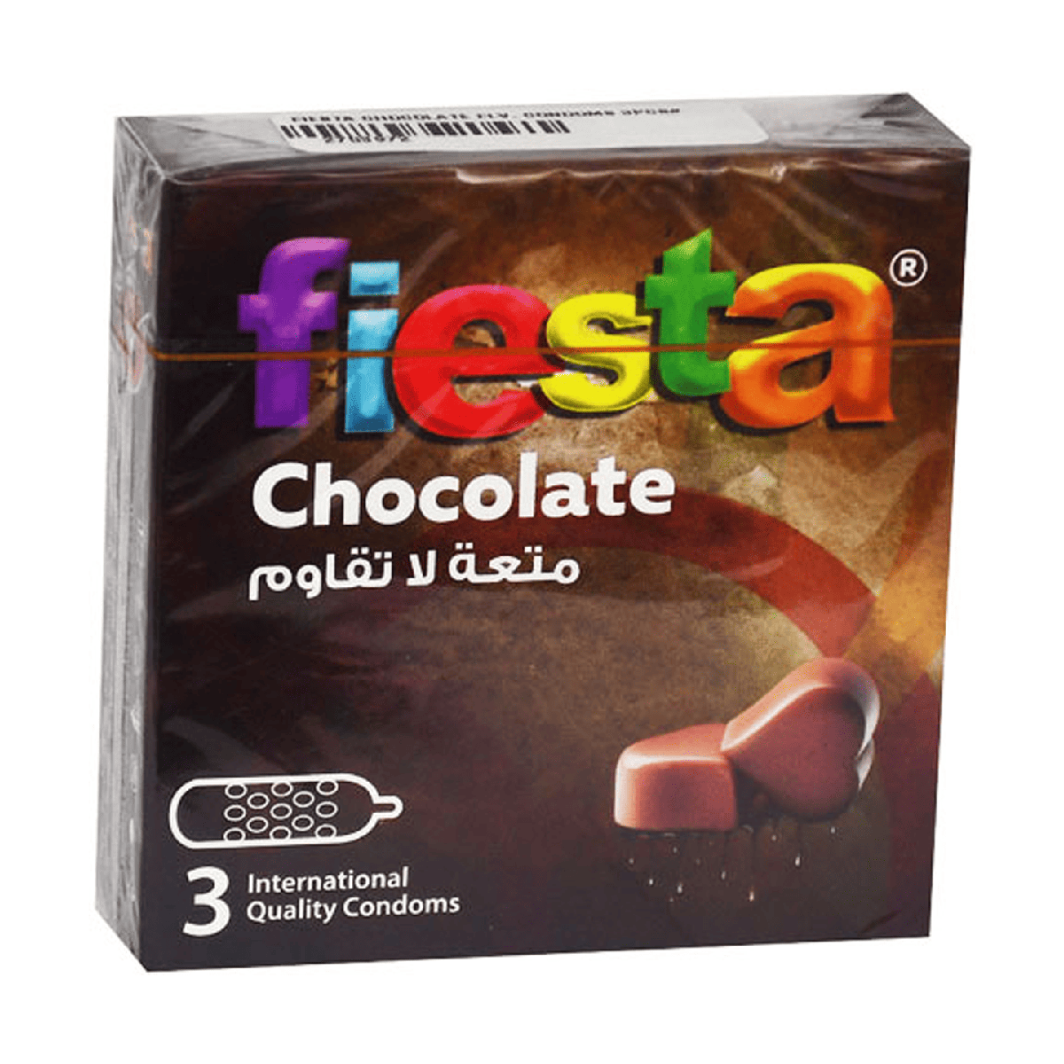 Fiesta Chocolate Flavor Condoms 3pcs image number 0