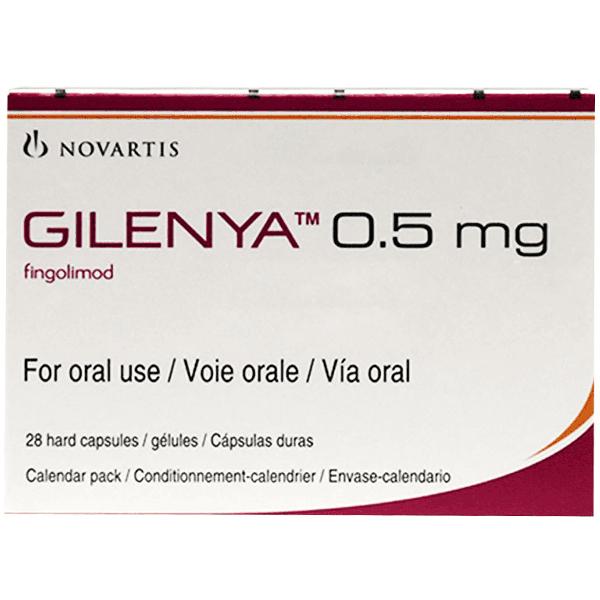 Gilenya 0.5mg 28Hard Capsules image number 0