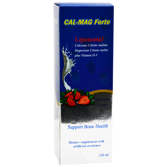 Cal Mag Forte Strawberry Flavor Syrup 120ml image number 0