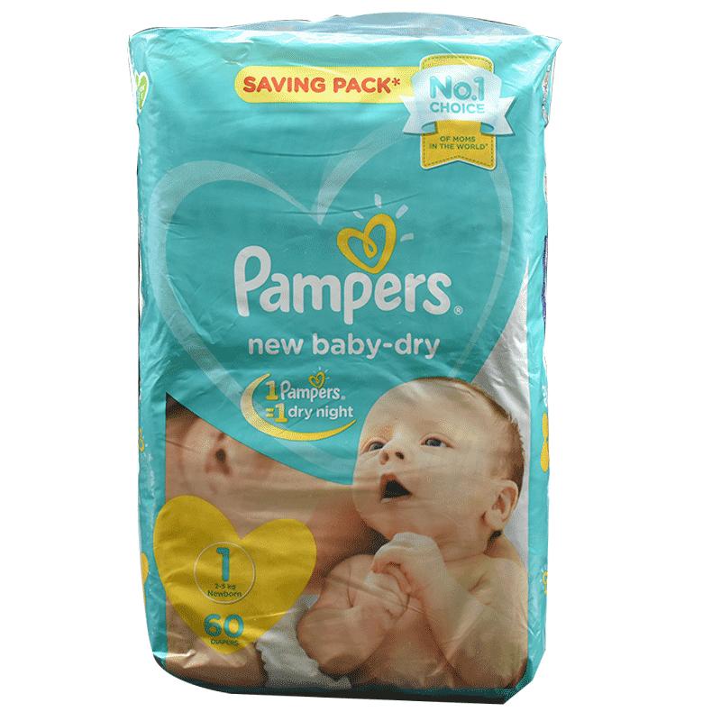 Pampers New Baby (1) New Born (2-5kg) 60pcs image number 0