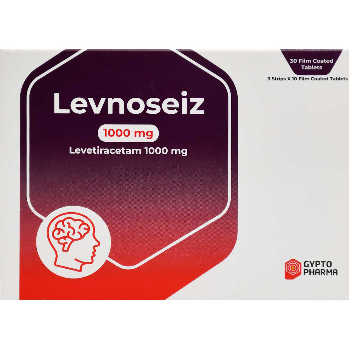 Levnoseiz 1000mg 30 Film Coated Tablets image number 0