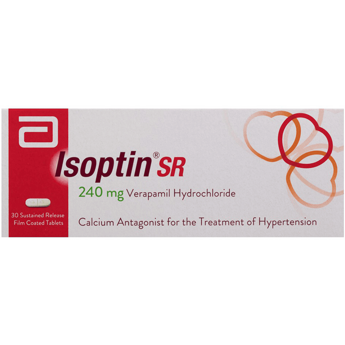 Isoptin 240mg SR (Sustained Release)  (Retard) 30 Film Coated Tablets image number 0