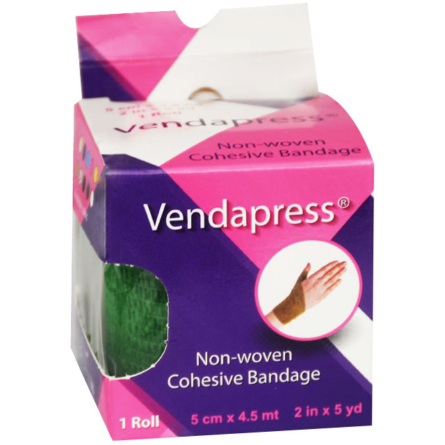 Vendapress Cohesive Bandage 5Cmx4.5 Metre (Green) image number 0