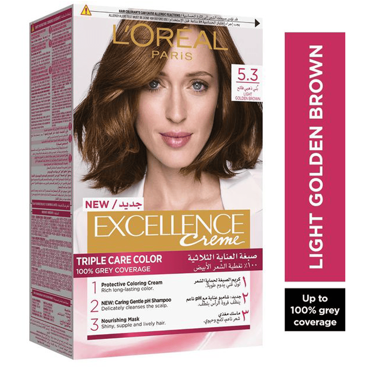Loreal Excellence Cream/5.3 Light Golden Brown image number 0