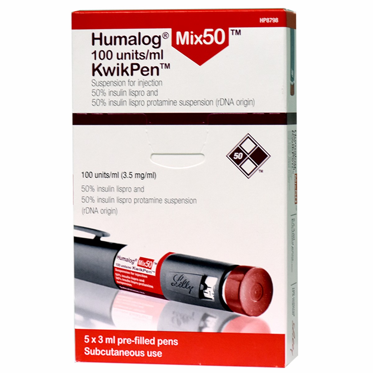 Humalog Mix50 100U/ml3mlx5Kwikpen (Refrigerated) image number 0