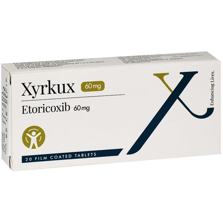 Xyrkux 60mg 20 Film Coated Tablets image number 0