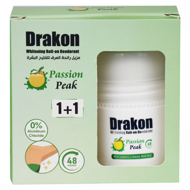 Drakon Whitening Passion Peak Deodorant Roll On 2X50ml (Offer Pack) image number 0