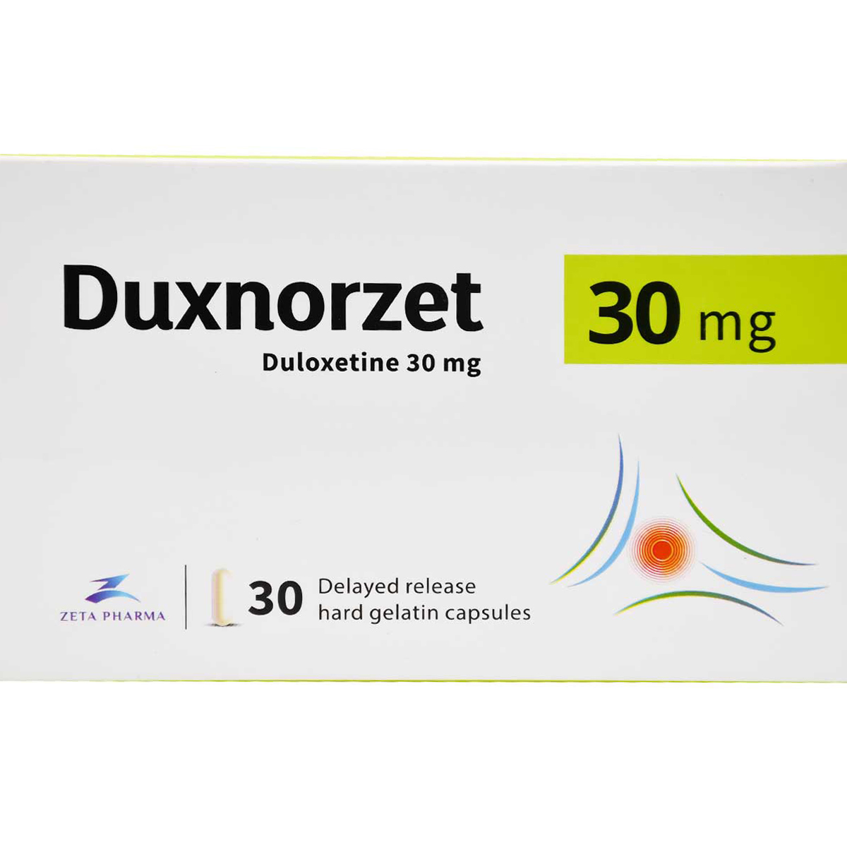 Duxnorzet 30mg Delayed Release 30 Capsules image number 0