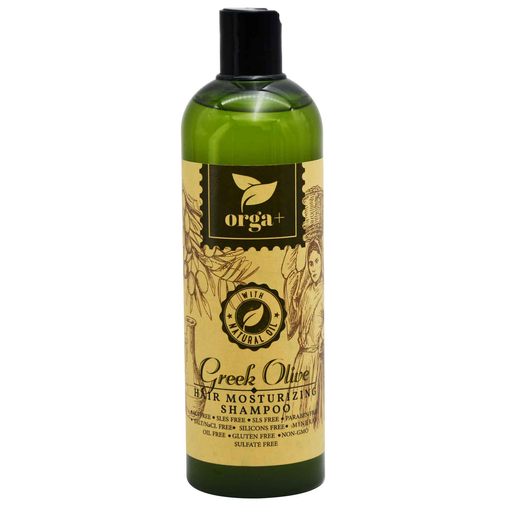 Orga+ Greek Olive Hair Moisturizing Shampoo 500ml image number 0