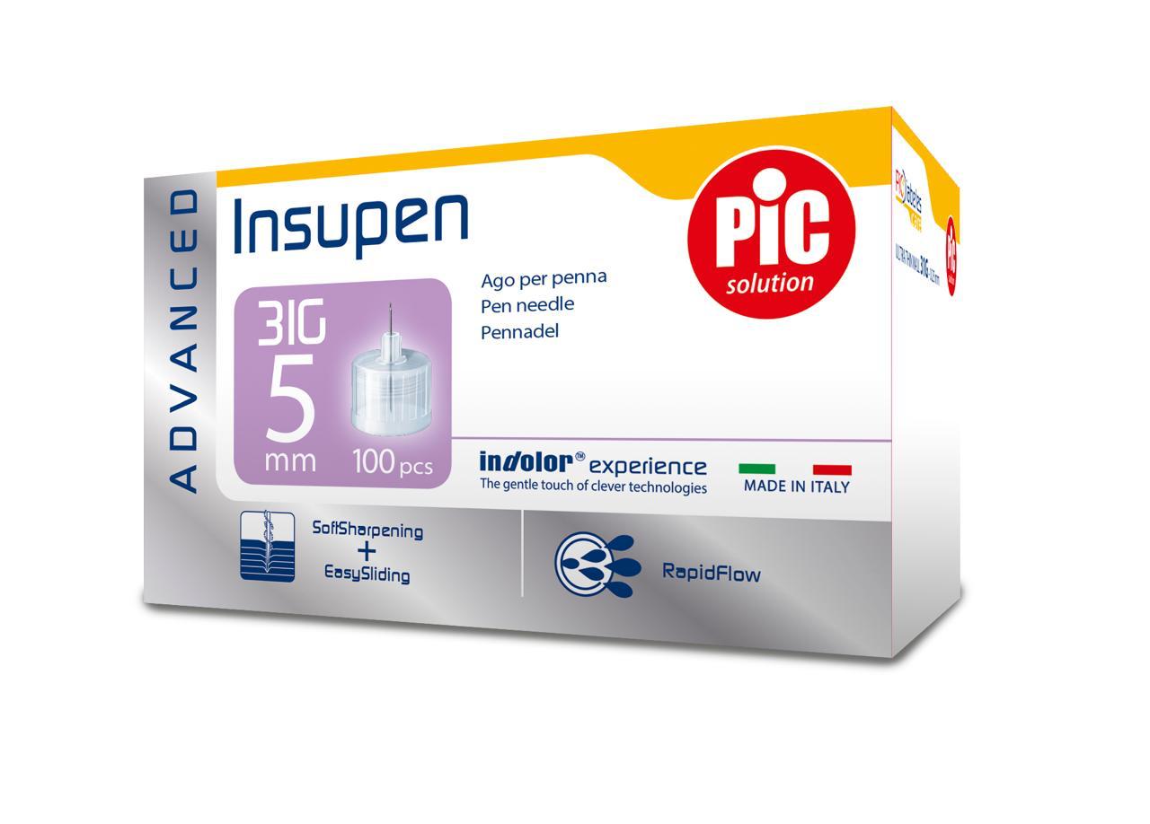 Insupen 5mm x 31G 100 Pen Needles Advanced/Pic image number 0