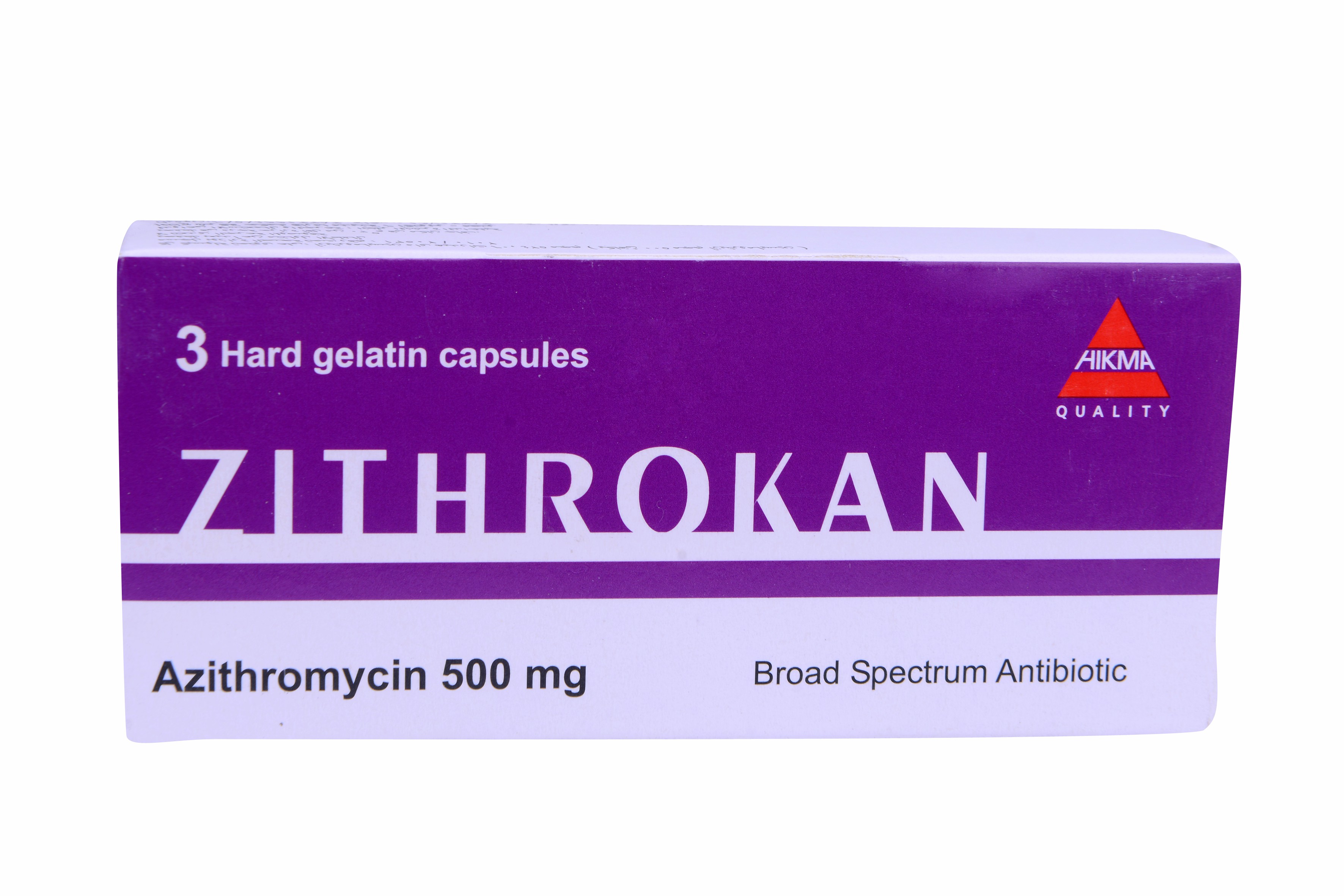 Zithrokan 500mg 3 Capsules image number 0