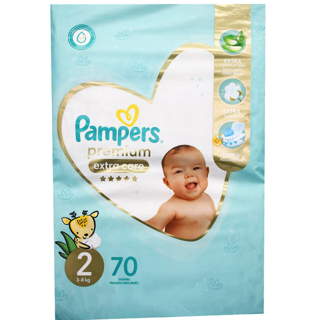 Pampers Premium Extra Care (2) (3-8 KG) 70 Pieces image number 0