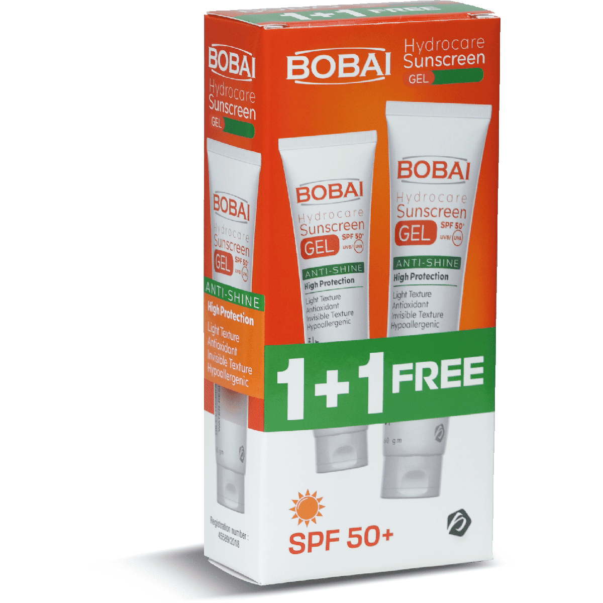 Bobai Sun Screen Hydrocare Spf(50+) Gel 2X60ml (offerpack) image number 0