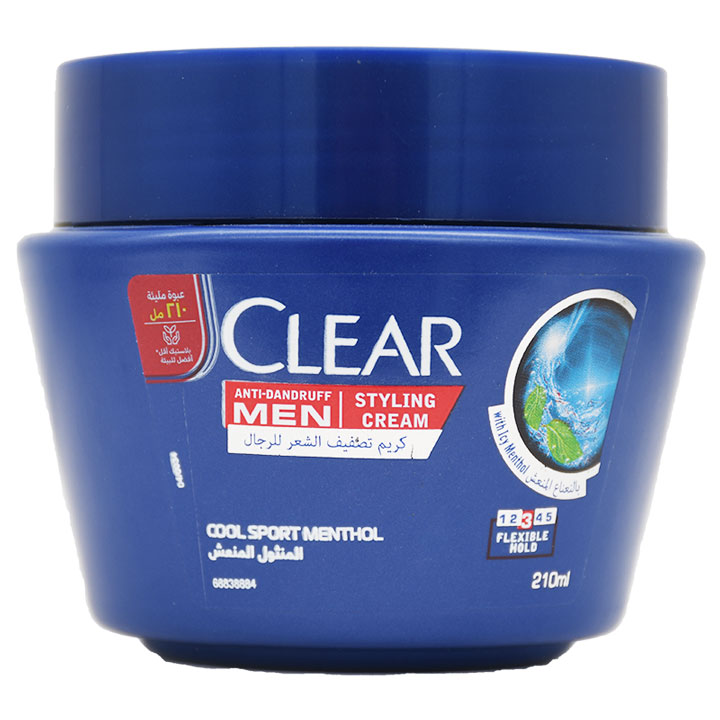 Clear Men Cool Sport Menthol Cream 210ml image number 0