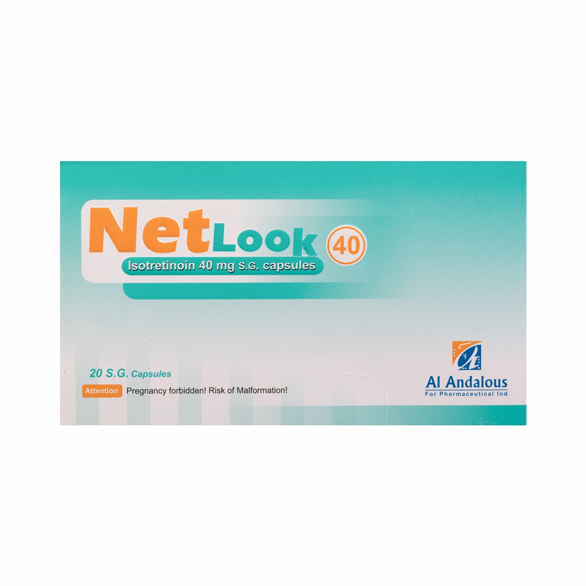 Netlook 40mg 20 Capsules image number 0