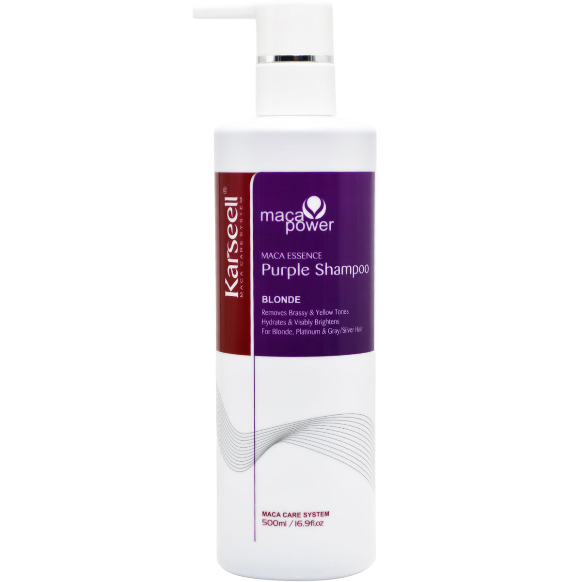 Karseell Maca Power Purple Shampoo for Blonde Hair 500ml image number 0