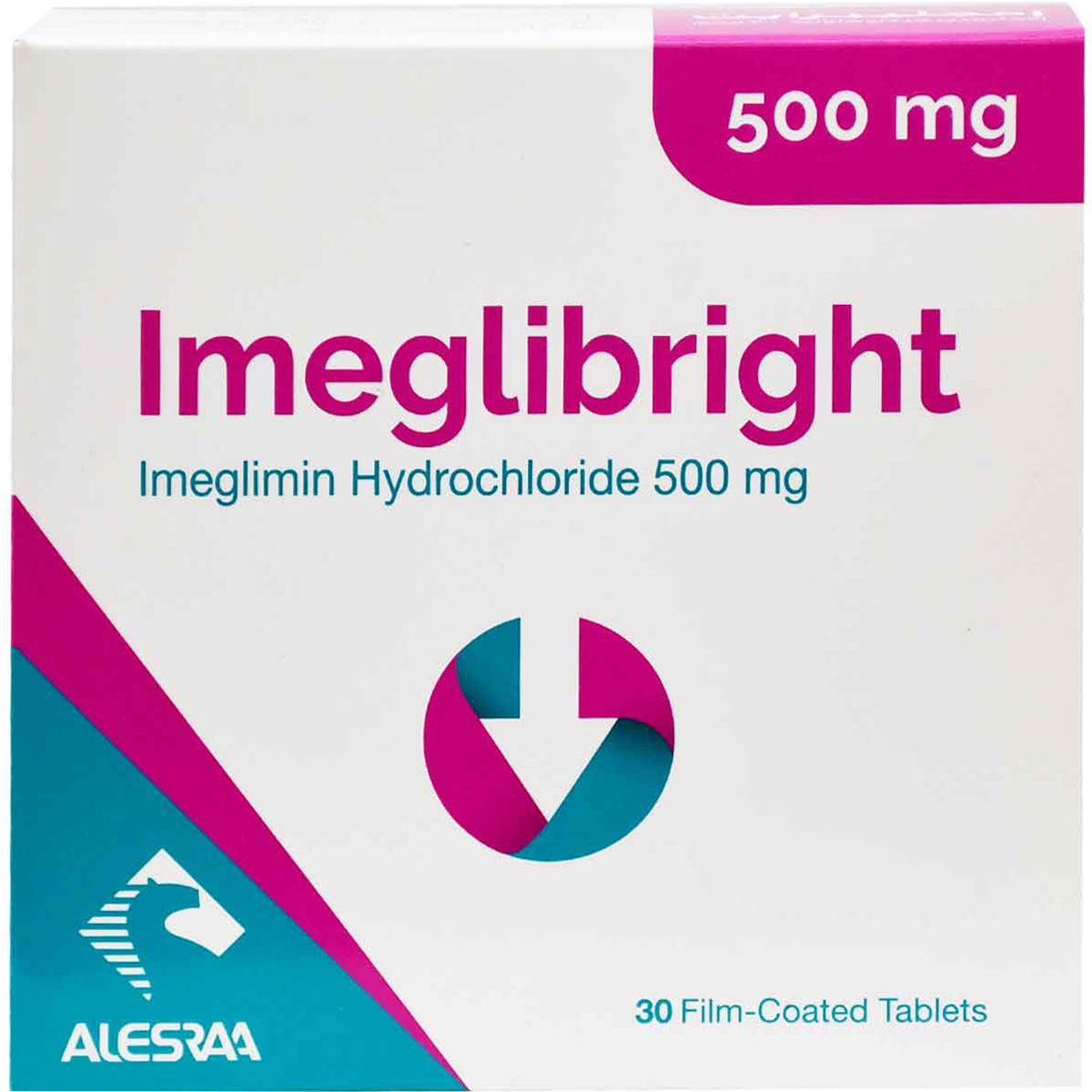 Imeglibright 500 mg 30 Film Coated Tablets image number 0