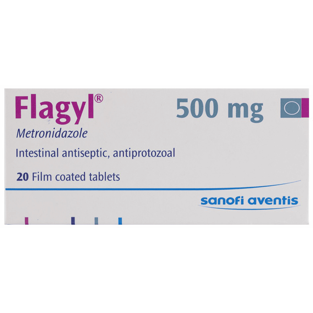 Flagyl 500mg 20 Tablets image number 0