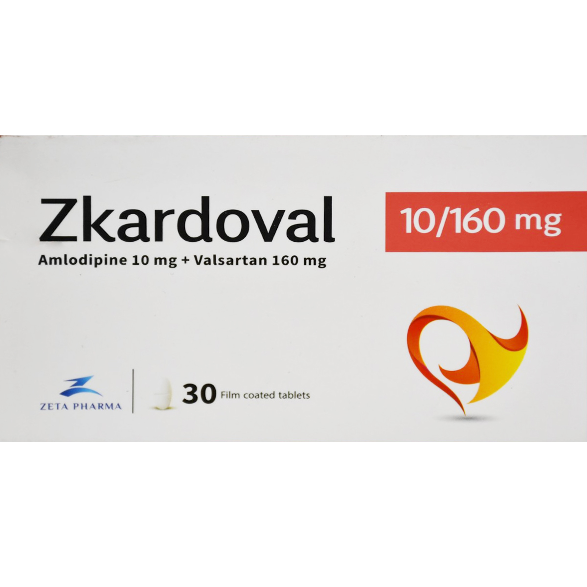 Zkardoval 10mg/160mg 30 Film Coated Tablets image number 0