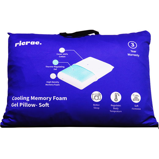 Ricrac Cooling Memory Foam Gel Pillow Soft image number 0