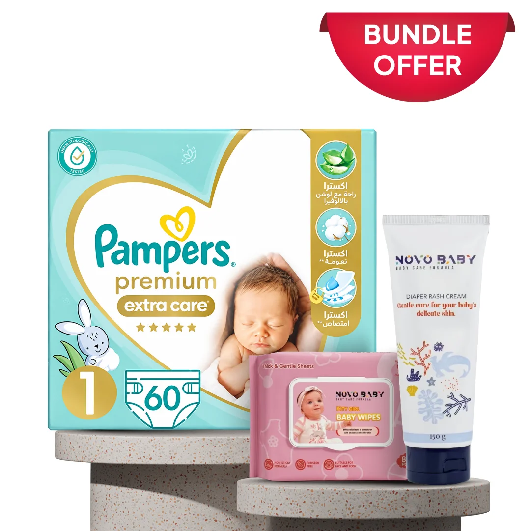 Pampers Premium Diapers Size 1 Bundle image number 0
